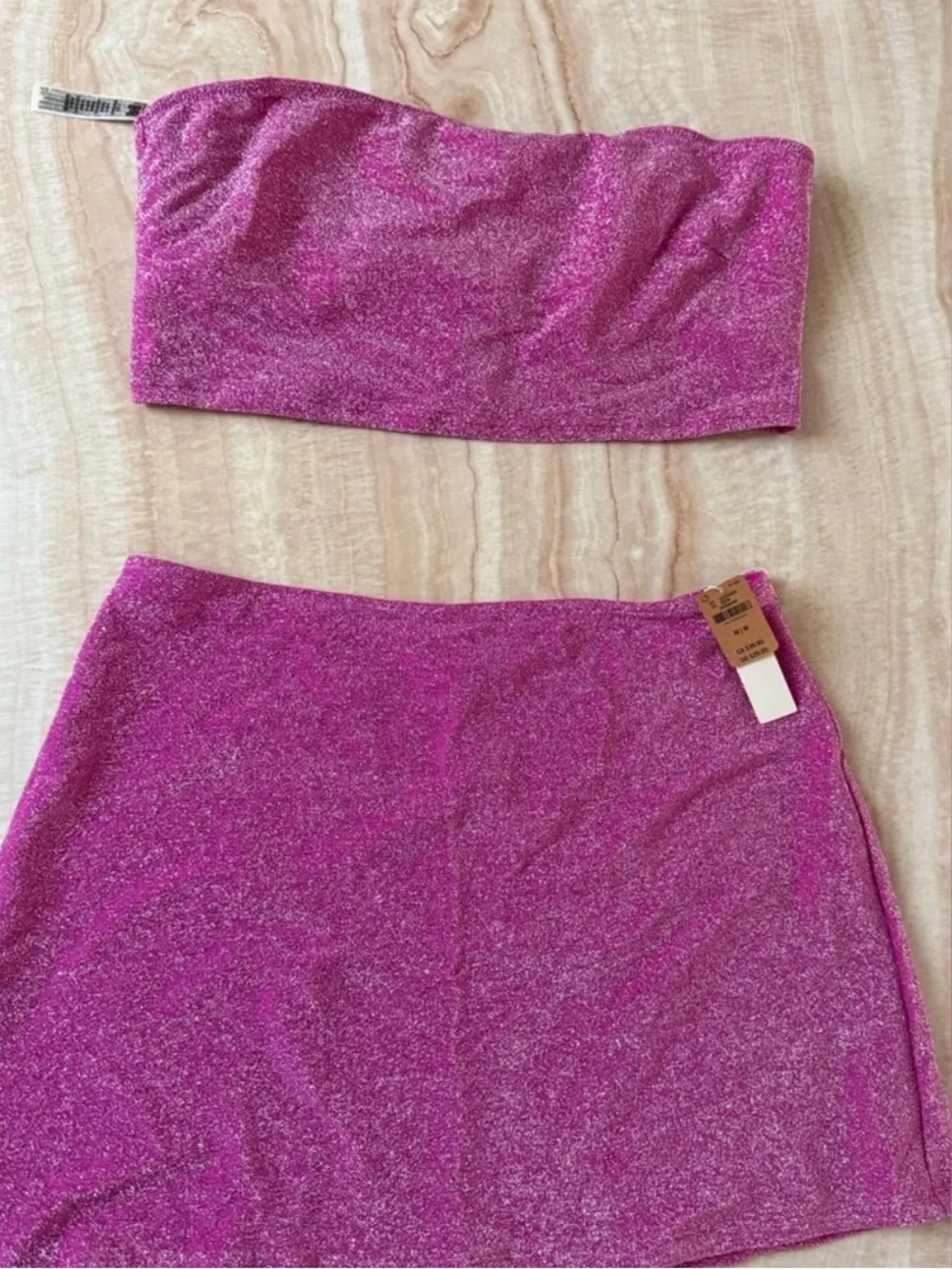 PINK Victoria's Secret Glitter Swim Skirt Set